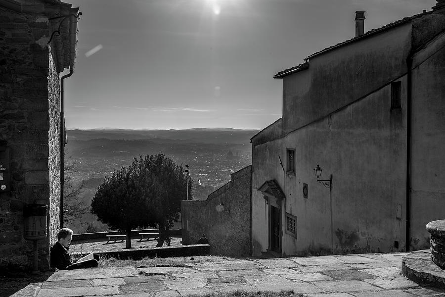 Black And White Photograph - San Francesco Monastery - Fiesole, Italia. by Sonny Marcyan
