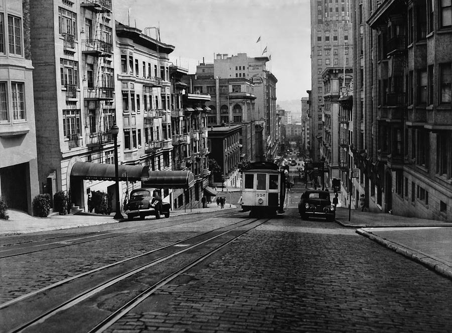 197-v 1945 SAN FRANCISCO STREET SCENE PHOTO 