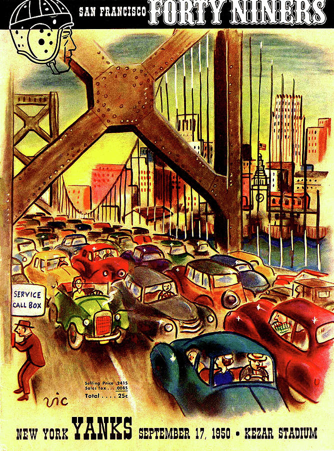 San Francisco 49ers 1950 Football Program by Big 88 Artworks