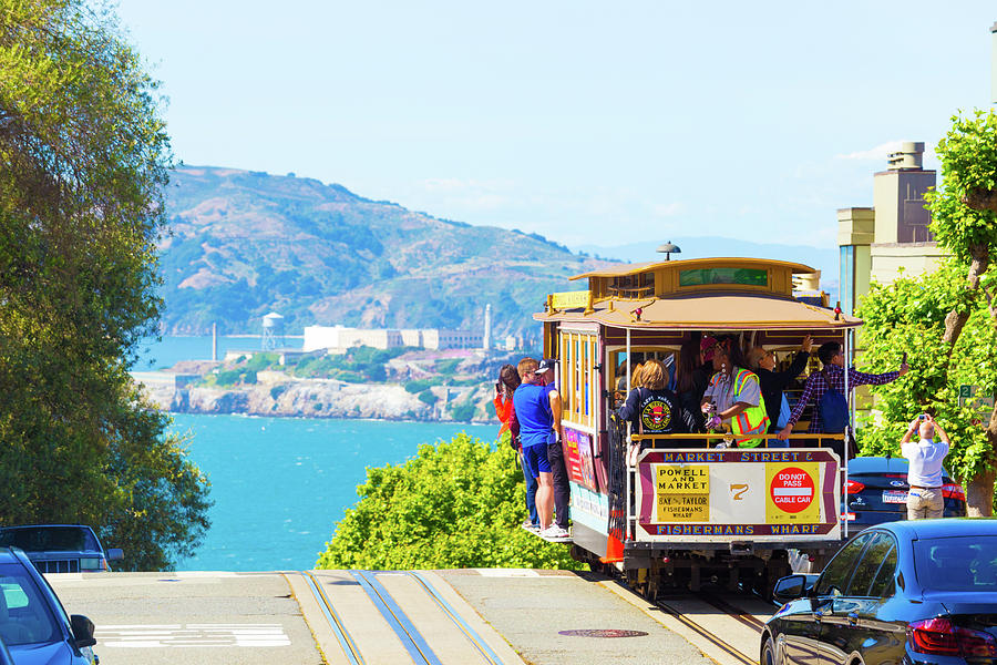 San Francisco Alcatraz Cable Car Hyde St Top Edge Photograph by Pius ...