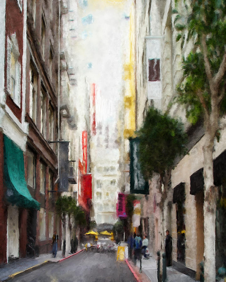 San Francisco Alley Digital Art by   DonaRose