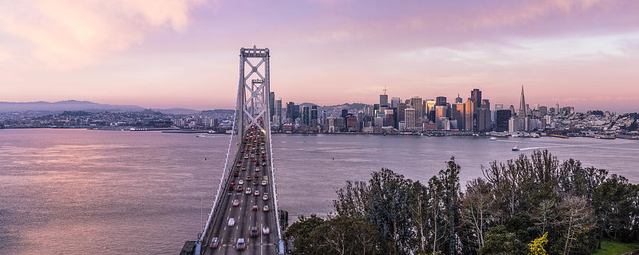 San Francisco and Bay Bridge Sunrise  Photograph by John McGraw