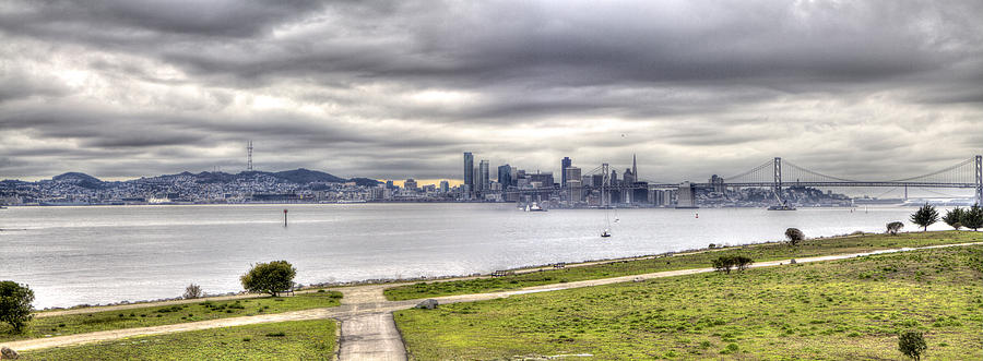San Francisco and Bay Bridges Photograph by SC Heffner