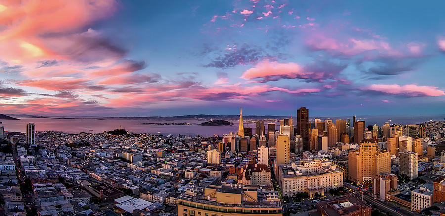 San Francisco at Sunset Photograph by Mountain Dreams