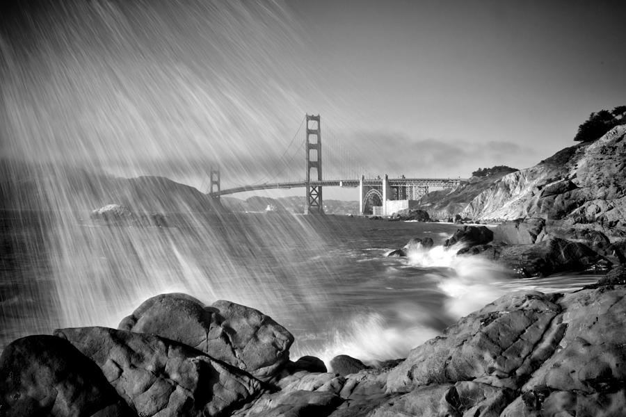 San Francisco Photograph - SAN FRANCISCO Baker Beach Breakers by Melanie Viola