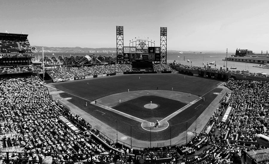 San Francisco Ballpark BW Photograph by C H Apperson