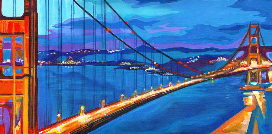 San Francisco Bay Blues Painting by Tanya Filichkin San Francisco Bay Blues Painting by Tanya Filichkin