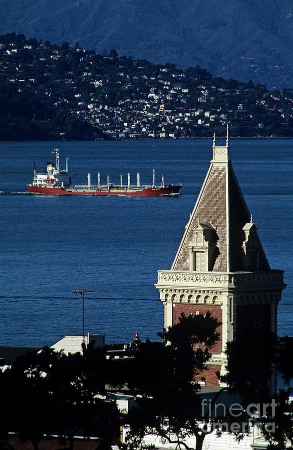 San Francisco Bay with Tanker  Photograph by Jim Corwin