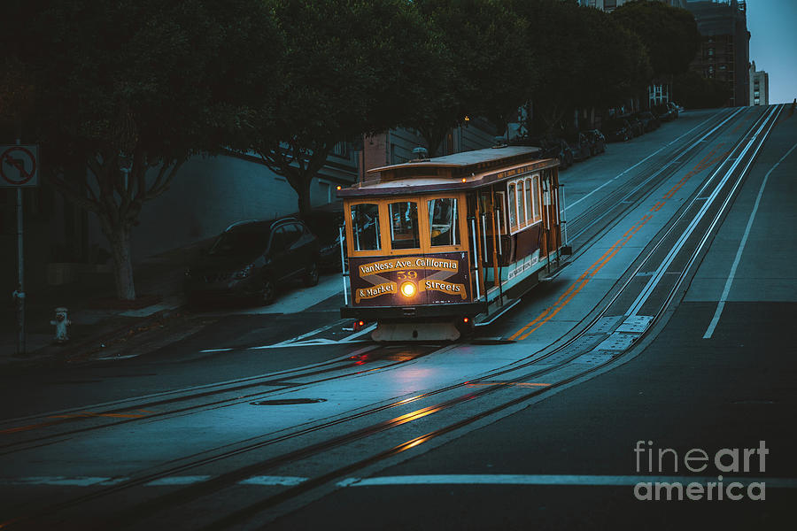 San Francisco Cable Car Twilight Photograph by JR Photography