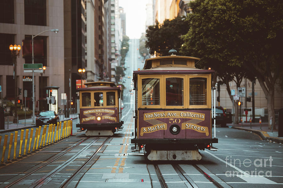 San Francisco Cable Cars Vintage Photograph By Jr Photography