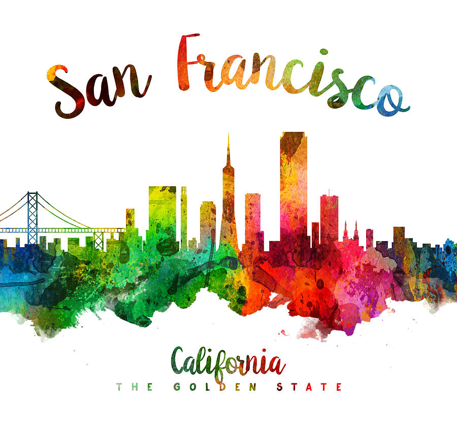 San Francisco Painting - San Francisco California 24 by Aged Pixel
