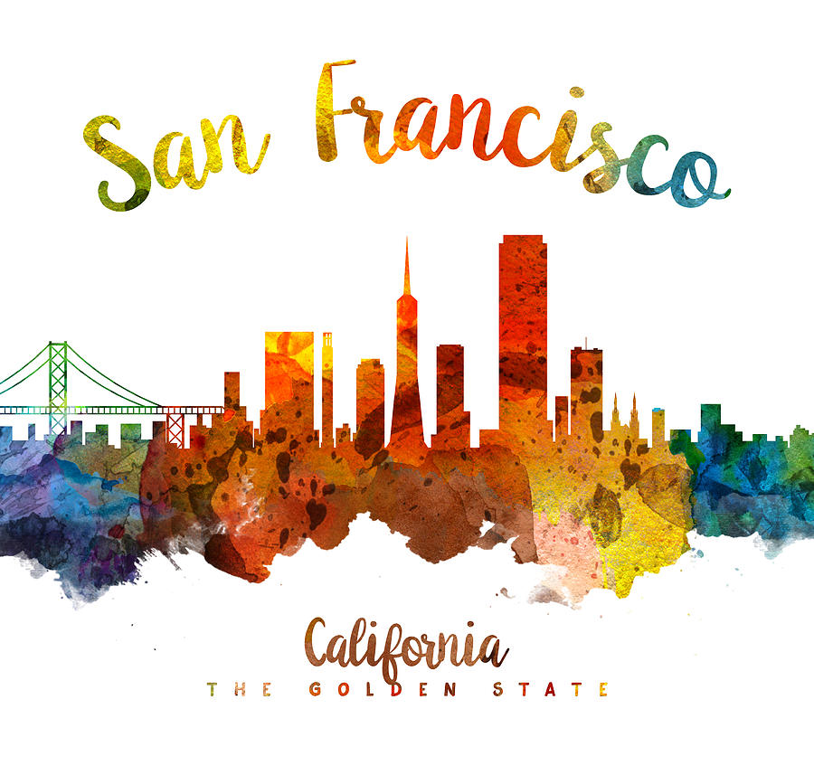 San Francisco Painting - San Francisco California 26 by Aged Pixel
