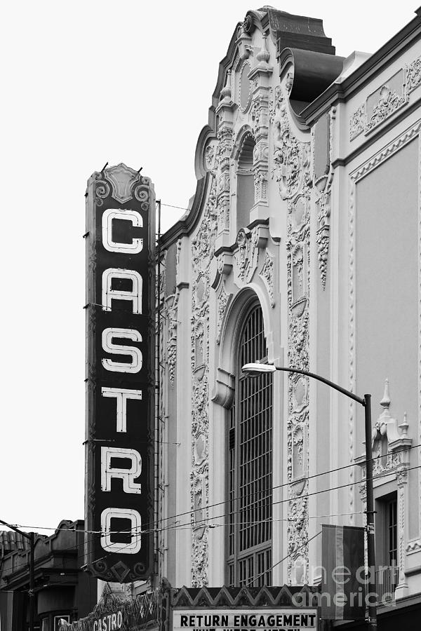 San Francisco Castro Theater . Black and White Photograph . 7D7579 Photograph by Wingsdomain Art and Photography