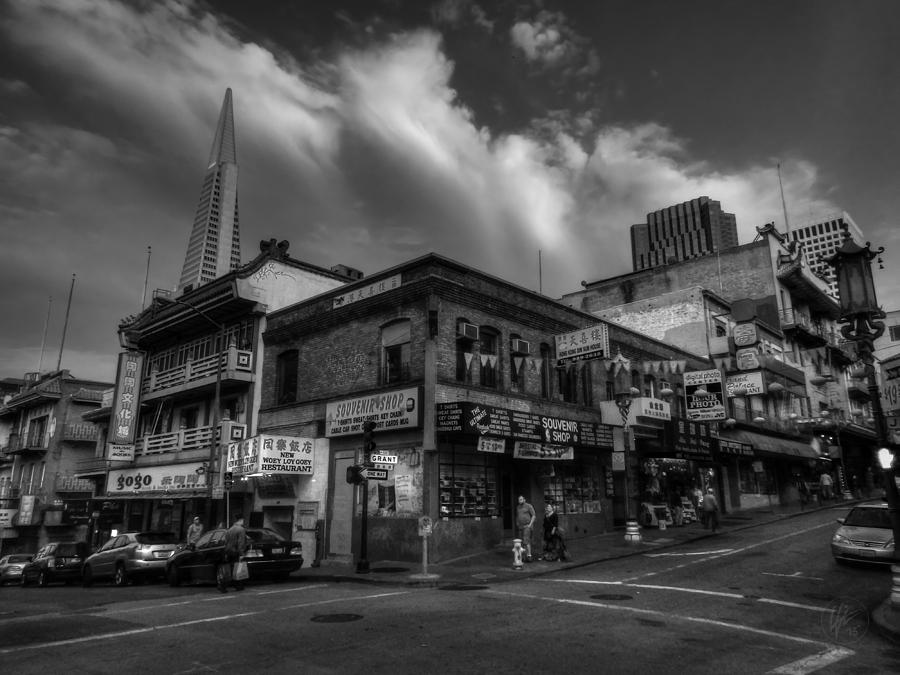 San Francisco - Chinatown 002 BW Photograph by Lance Vaughn