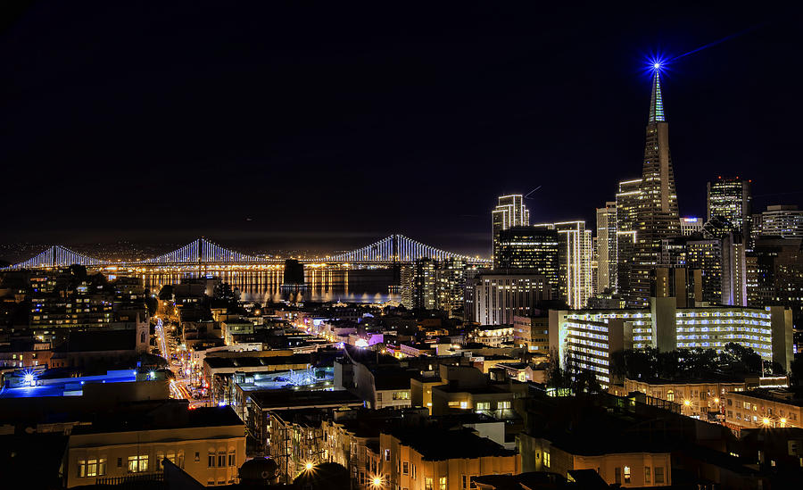 San Francisco City Lights Photograph by Janet  Kopper