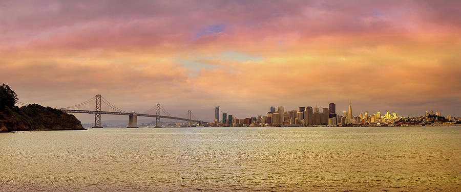 San Francisco City Skyline by Bay Bridge Photograph by David Gn