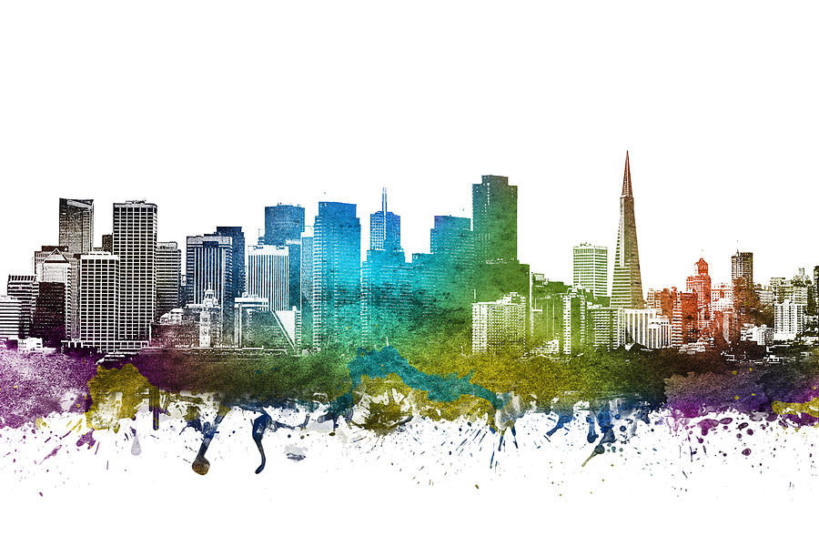 San Francisco Digital Art - San Francisco Cityscape 01 by Aged Pixel