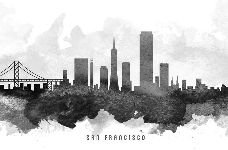 San Francisco Painting - San Francisco Cityscape 11 by Aged Pixel