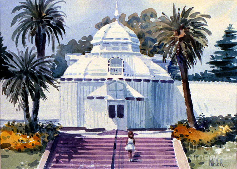 Garden Painting - San Francisco Conservatory by Donald Maier
