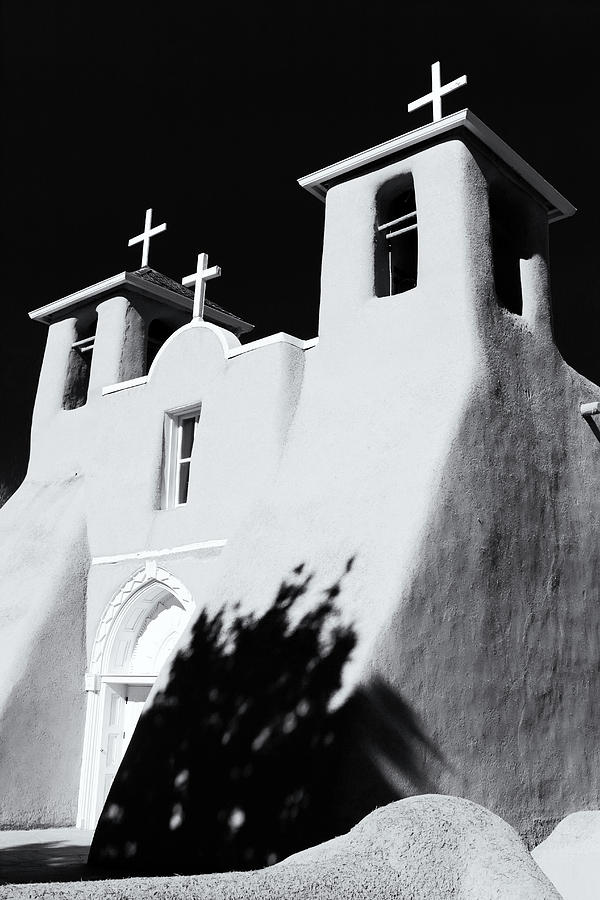 San Francisco de Asis Front View - Black and White Photograph by Nicholas Blackwell
