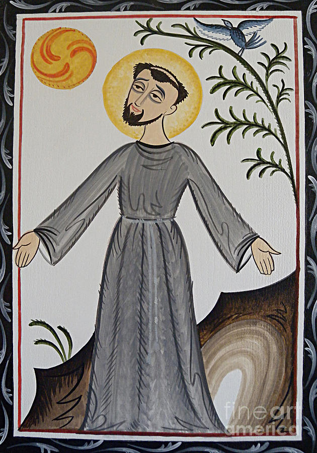 San Francisco de Asis - St. Francis of Assisi - AOFDA Painting by Br Arturo Olivas OFS