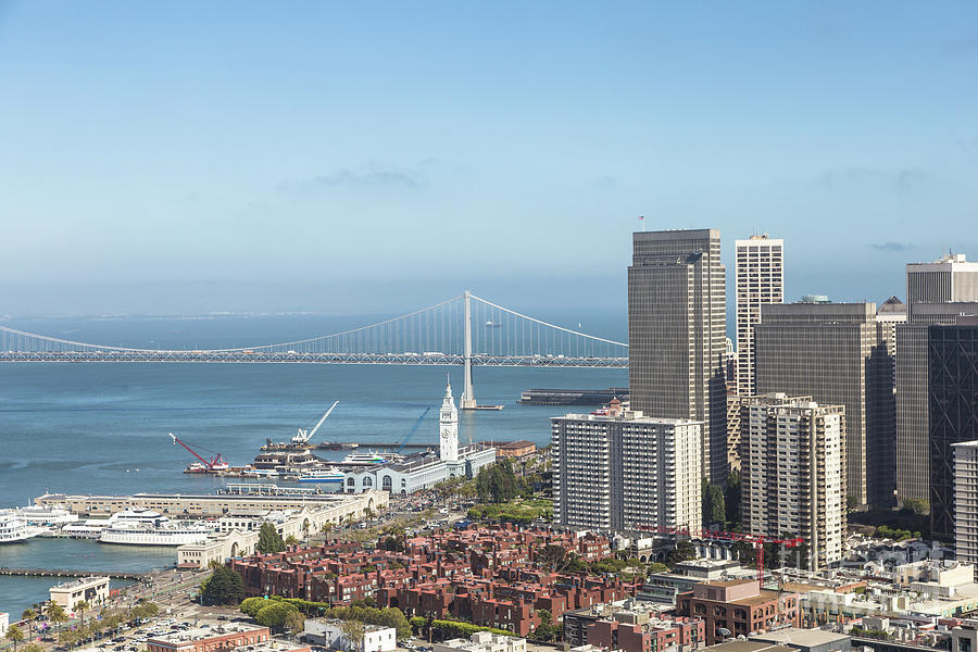 San Francisco Embarcadero and Bay bridge Photograph by Didier Marti