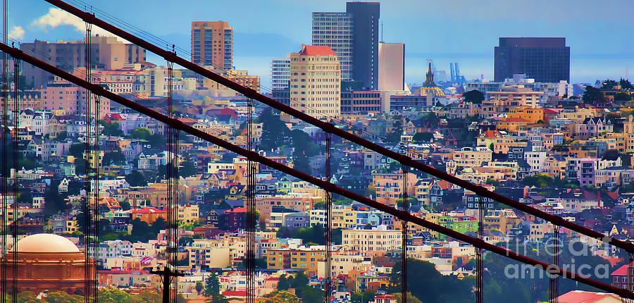 San Francisco Enhanced Color  Photograph by Chuck Kuhn