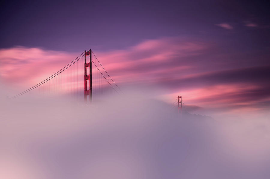 San Francisco Fog Photograph by Philippe Sainte-Laudy
