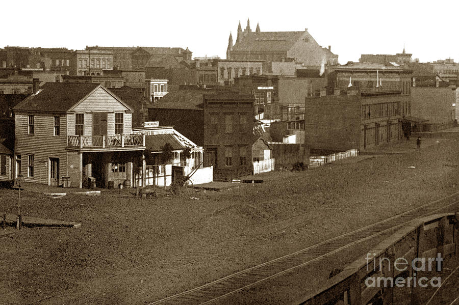 San Francisco Photograph - San Francisco, from cor. Market and Sixth Sts., Looking Northeast 1866 by Monterey County Historical Society