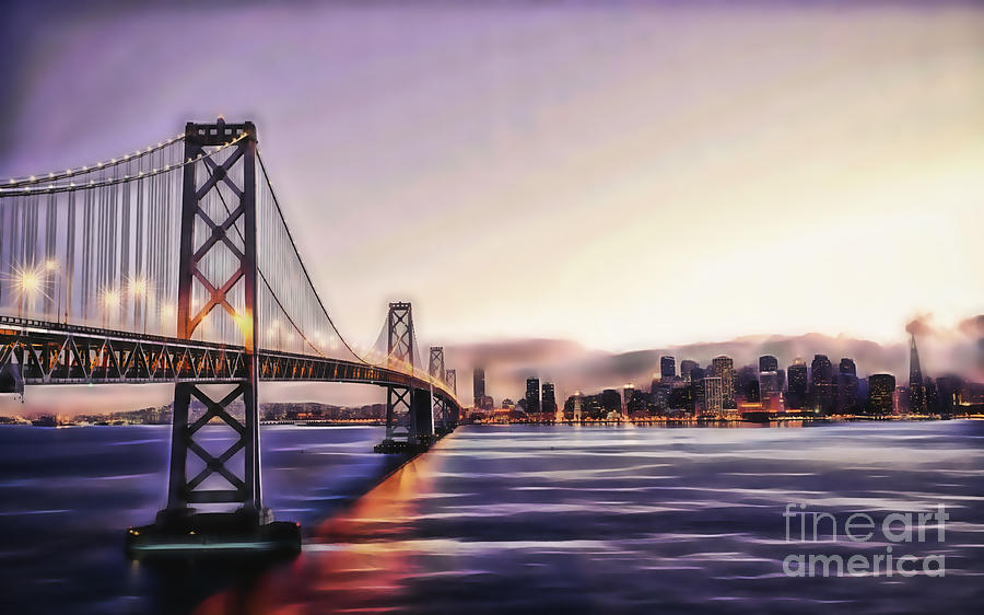 San Francisco Golden Gate Bridge Mixed Media by Marvin Blaine