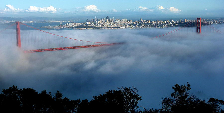 San Francisco Golden Gate Bridge Panoramic  Photograph by Jeff Lowe