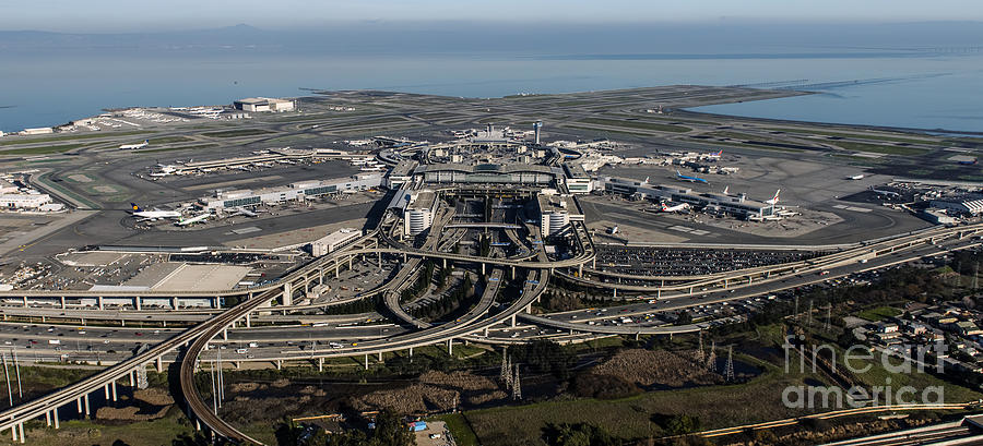 San Francisco International Airport Aerial Photo Photograph by David Oppenheimer