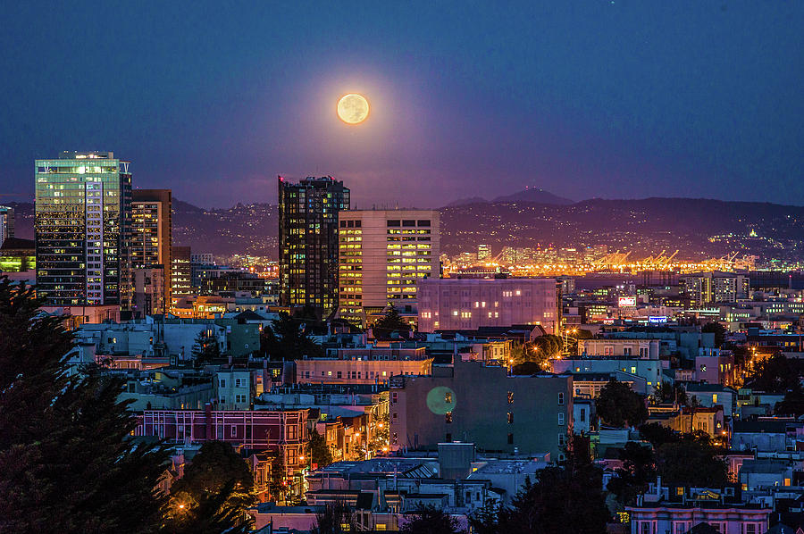 San Francisco Moonlight Photograph by Judith Barath