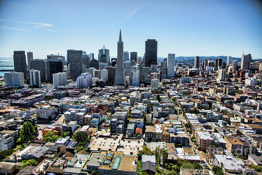 San Francisco overview city Photograph by Chuck Kuhn