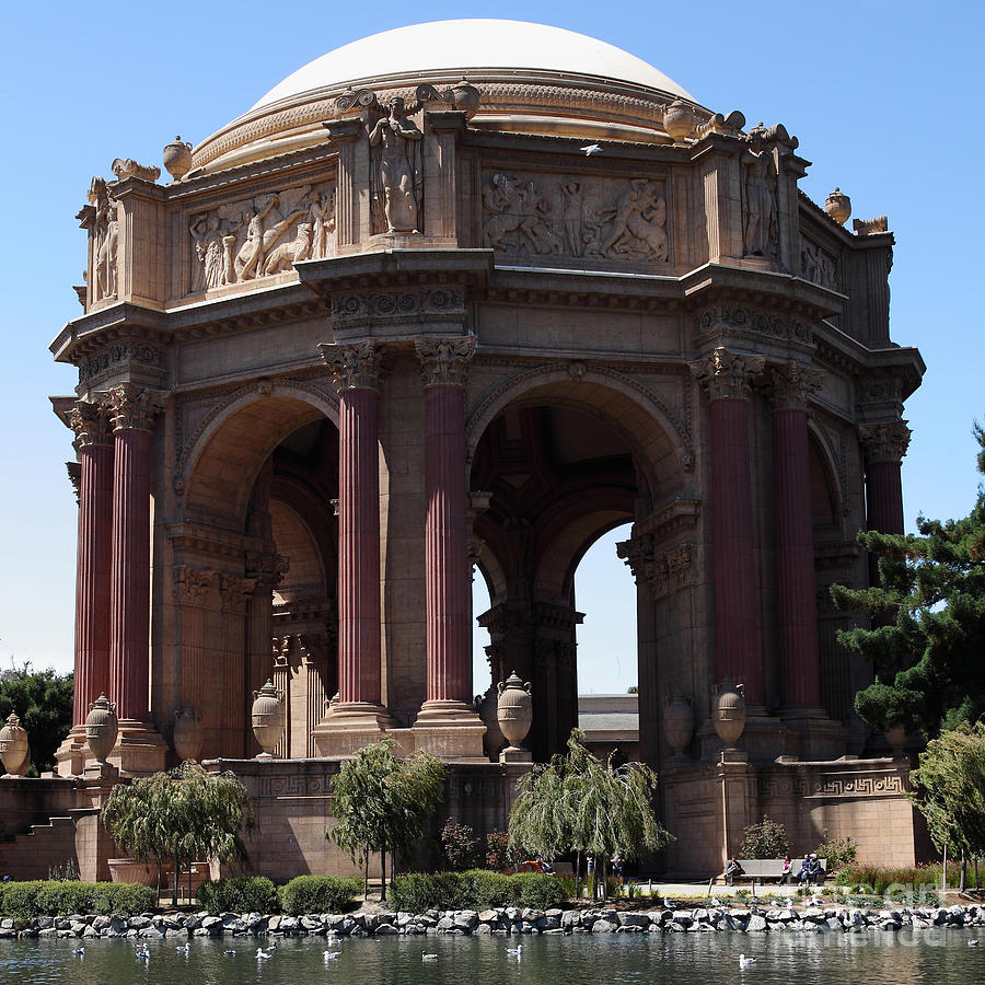 San Francisco Palace of Fine Arts 5D18096 square Photograph by Wingsdomain Art and Photography