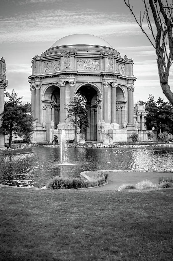 San Francisco Photograph - San Francisco Palace of Fine Arts - Black and White by Gregory Ballos