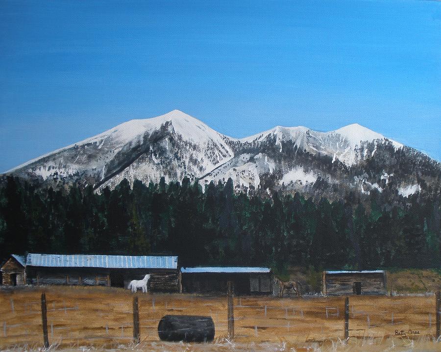 San Francisco Peaks Painting by Betty-Anne McDonald
