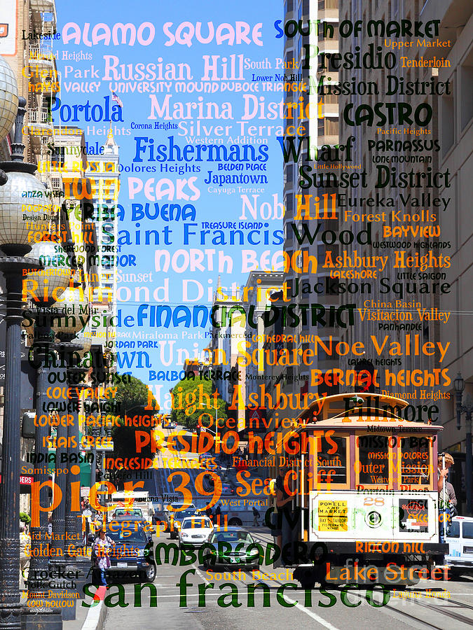 San Francisco Places To Visit Cablecar on Powell Street 7d7261 2 Photograph by Wingsdomain Art and Photography