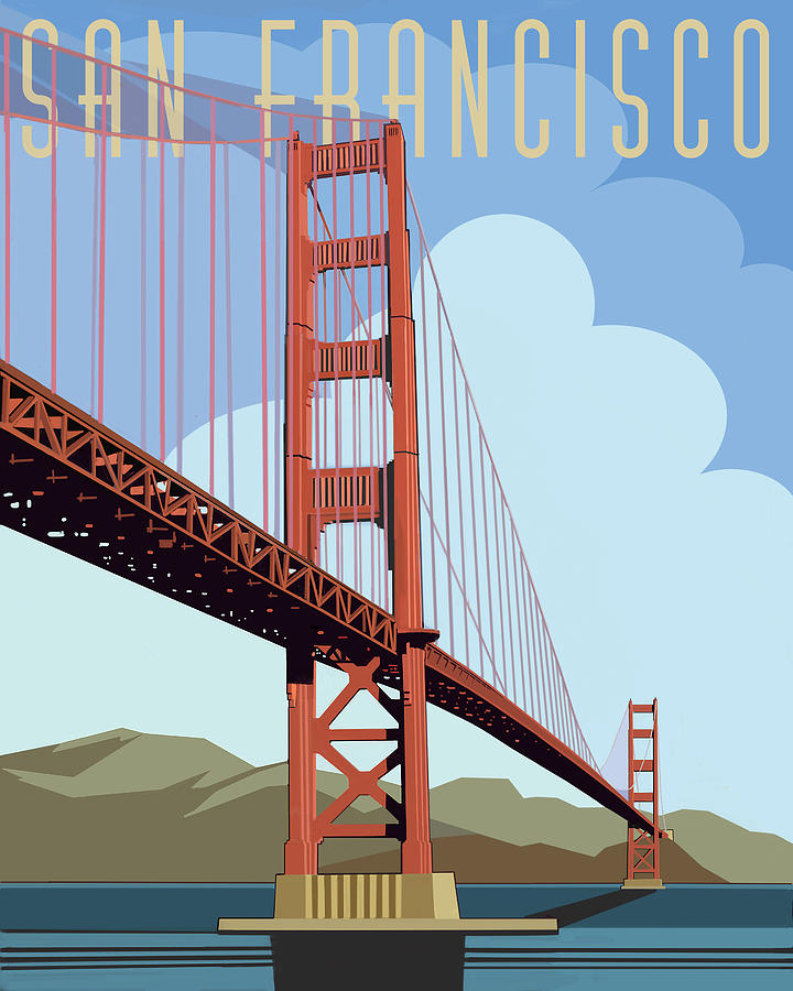 San Francisco poster  Digital Art by John Dyess