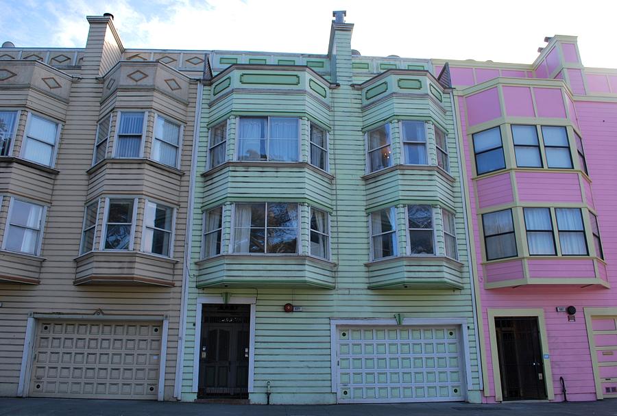 City Photograph - San Francisco Row Homes - Colorful by Matt Quest