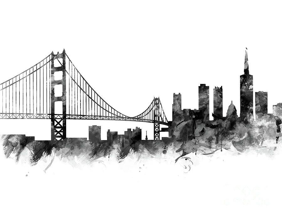 San Francisco Skyline Mixed Media