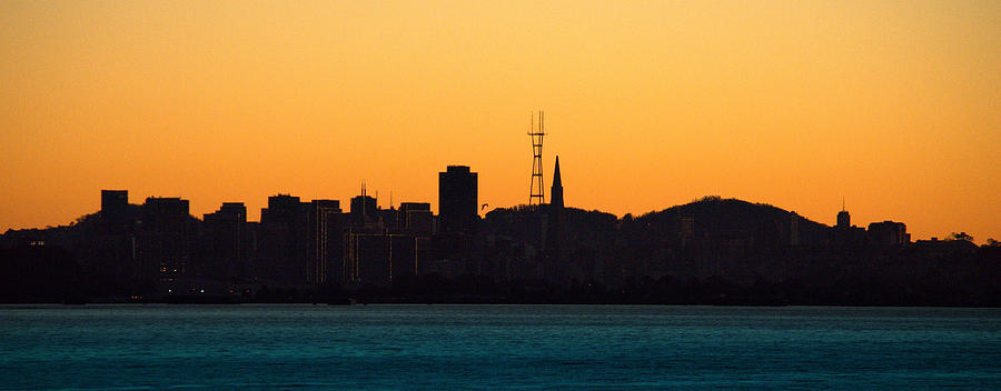 San Francisco Skyline Silhouette Photograph by Lori Seaman