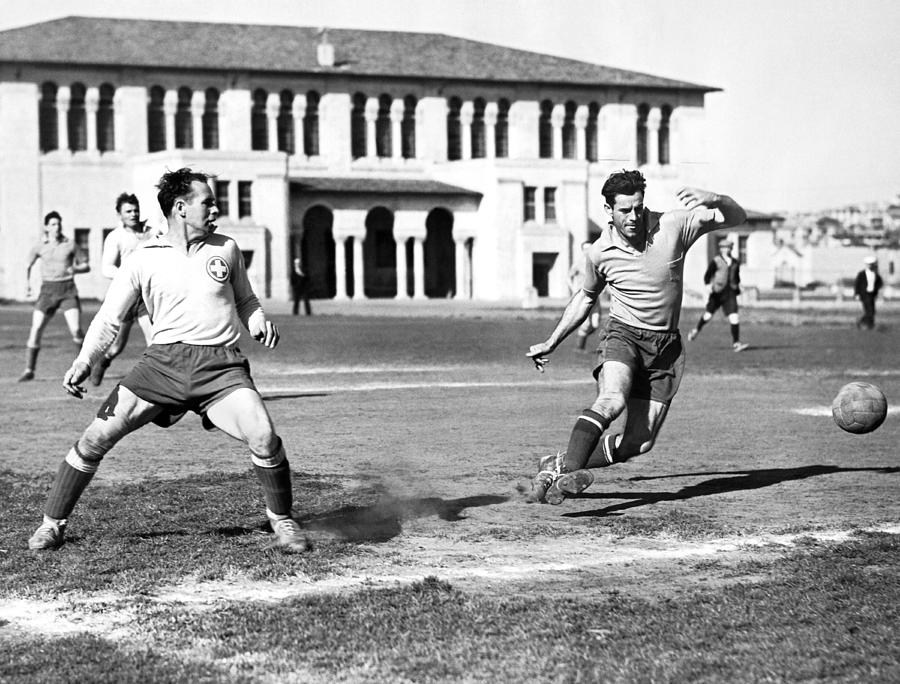 San Francisco Photograph - San Francisco Soccer Match by Underwood Archives