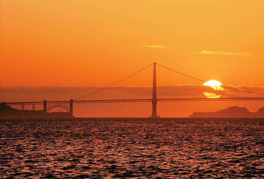 Golden Gate Bridge Photograph - San Francisco Sunset by Hans Mauli
