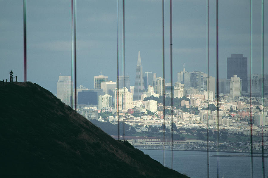 Golden Gate Bridge Photograph - San Francisco through the Golden Gate by Hans Mauli