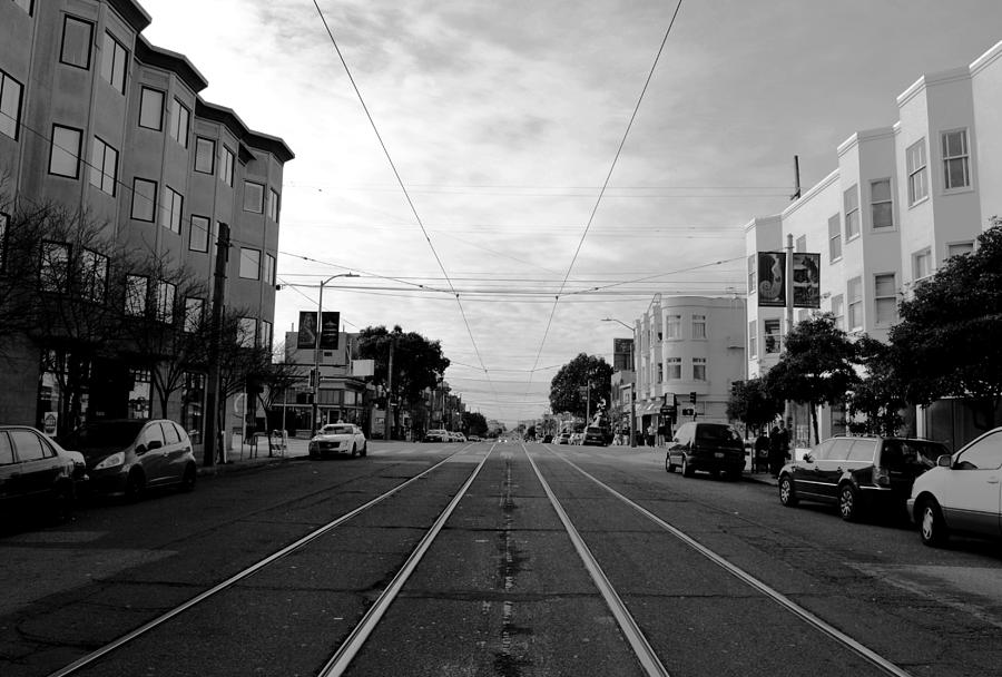 City Photograph - San Francisco - Trolley Line Street View by Matt Quest