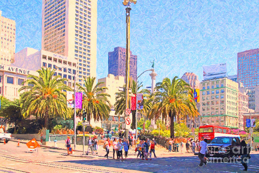 San Francisco Union Square Photograph by Wingsdomain Art and Photography