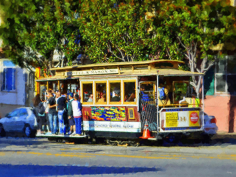 San Fransisco Cable Car Mixed Media by Glenn McCarthy Art and Photography