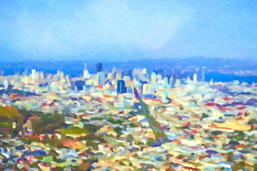 Impressionism Painting - San Fransisco Impression by Lutz Baar
