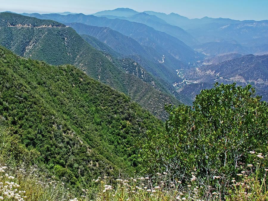 San Gabriel Mountains from Glendora Ridge Road, California  Photograph by Ruth Hager
